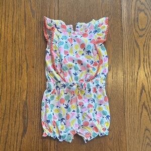 Colorful Fruit Print Baby Romper